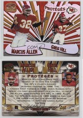 1997 Pacific Revolution Proteges Silver Marcus Allen Greg Hill #10 HOF 1w9