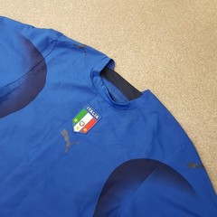 Italy Mens Football Shirt Large Blue Home 2006 World Cup Italia Training