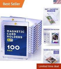 100ct Magnetic Card Holder, 35pt One Touch Card Holder, U-V Protectors Hard P…