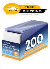 200 Trading Card Sleeves & Holders – 100 Hard 3″x4″ Toploaders + 100 Soft Penny.