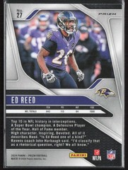 2024 Panini Prizm #27 Ed Reed Purple Pulsar Color Match Baltimore Ravens (U)