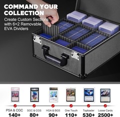 Graded Card Storage Box, TSA Lock, Holds 140+ Cards
