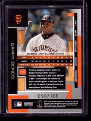 2003 Playoff Absolute Memorabilia #2 Barry Bonds Spectrum #/100