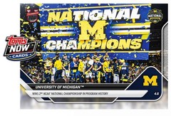 2025-26 Bowman U Now Topps #125 University of Michigan National Champs – IN HAND