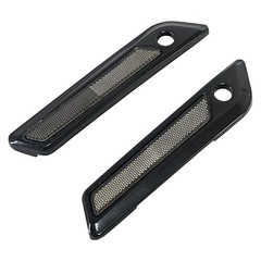 Black/Gray Hinge Latch Covers for Harley Saddlebags Fit 2014-2023 Touring Street