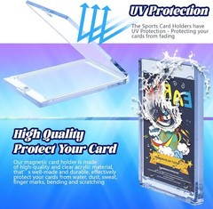 5Pack Magnetic Trading Sports Card Holders 180Pt One-Touch UV Protection Case US