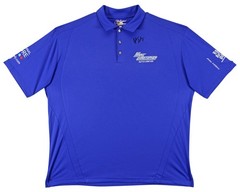 John Daly Authentic Signed Match Worn Blue Pin High Polo Shirt BAS #BK84734