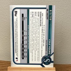 Bowman 2022 Draft Chrome Cole Young 1st Bowman Purple /250 #BDC-112 Mariners