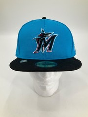 MIAMI MARLINS BLUE/ BLACK ON FIELD NEW ERA FITTED HAT ALL SIZES!