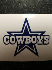 Dallas Cowboys 2.5″ H vinyl Decal Car/Truck Cornholes – Laptops windows copss