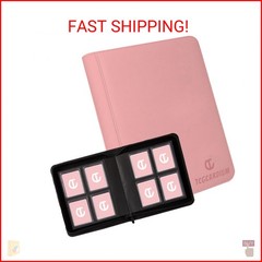TCGCARDIUM Toploader Binder 160 Cards – 4 Pocket Top Loader Zippered Album with