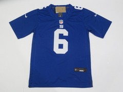 Jaxson Dart #6 New York Giants Game onField Mens Jersey Royal Blue