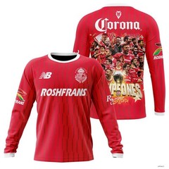 Deportivo Toluca Long Shirt FC Campeones Futbol Mexicano Clausura 2025 Design