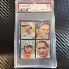 1935 Goudey 4 In 1 – #7C Berry/Burke/Kress/Dazzy Vance (HOF) – PSA 1.5
