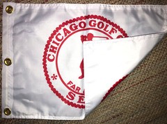 CHICAGO ILLINOIS GOLF CLUB PIN FLAG WITH GROMMETS FREE SHIP PGA TOUR AUTOGRAPHS