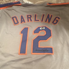 Ron Darling Signed New York Mets #12 Gray/Blue/Orange Jersey