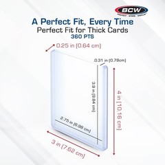 BCW Thick Card Topload Holder | Holds Relic, Patch, and Jersey 240 Pt. / 7 Mm