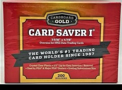 200 Cardboard Gold Card Saver 1 Card Holders 3-5/16″ x 4-7/8″ Fits 1952-Now READ