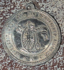 Antique Early 1900 LAte 1800s Bicycling Cycling Medal Pendant ALL HEIL