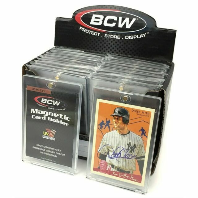 1 Case (200) BCW 35 Point UV Protected Magnetic Trading Card Holders One Touch