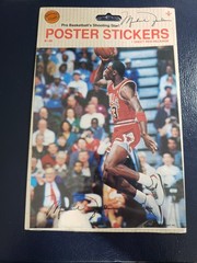 MICHAEL JORDAN Pro Basketball Dunking Star Poster Sticker Sealed 4 1/2 x 6 inch