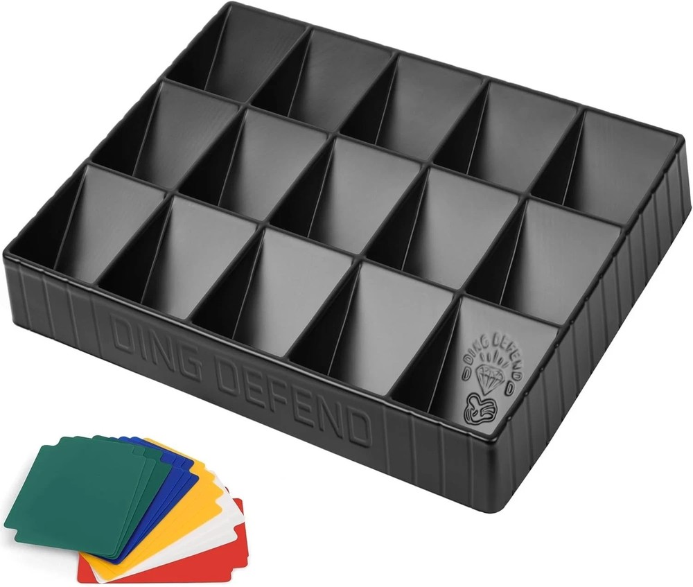 Card Sorting Tray – Stackable Trading Cards Organizer – 15-Compartment Tray NIB