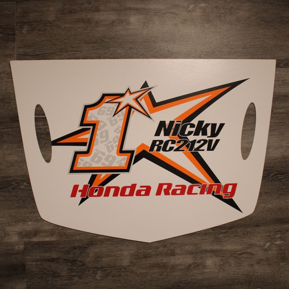 2007 Nicky Hayden Honda Racing No1 69 RC212V Fan Pit Poster Board MotoGP