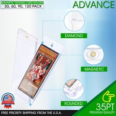 30 Pack Magnetic Trading Sports Card Holders 35pt One-Touch UV Protection YUGIOH