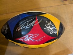 Pittsburgh Steelers signed autographed football unknown signatures