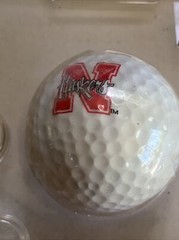 Lot Of University Of Nebraska Sports Items Football & Golf Vintage Unknown Names