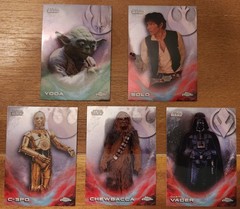 2025 TOPPS CHROME STAR WARS COSTCO EXCLUSIVE COMPLETE 50 CARD SET CE-1 TO CE-50