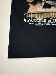 Game Changer WWE WrestleMania X-Seven Stone Cold vs The Rock Black T-Shirt M S18