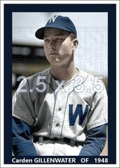 Carden Gillenwater – 1948 Washington Senators – 2.5×3.5 custom card (blank back)