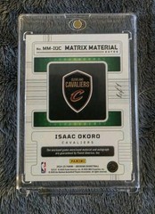 Isaac Okoro Obsidian Matrix Material AUTO & PATCH Lot Including TRUE 1 OF 1! 1/1
