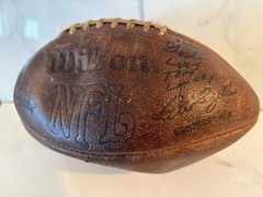 Wilson NFL Football Pete Rozelle Game Ball w/Unknown Autograph Marked “Coach”