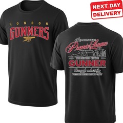 Arsenal London Gunners T-Shirt Premier League Champions 2025-26 Graphic Tee