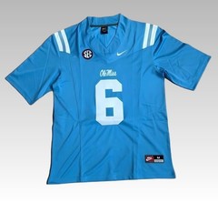 Ole Miss Rebels #6 Trinidad Chambliss Light Blue Jersey
