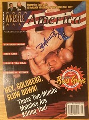 Hand SIGNED Brad Armstrong 7.5×10.5 (Aug 98′) Wrestle America Mag Cover