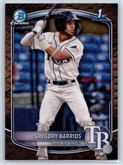 2025 Bowman Chrome GREGORY BARRIOS #BCP-7 Reptilian Refractor Chrome Prospects