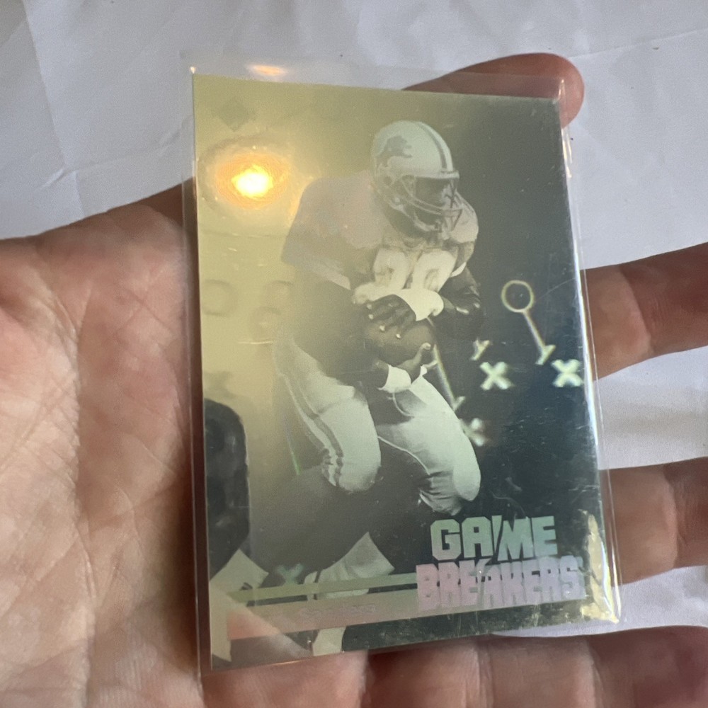 1991 Upper Deck Barry Sanders #gb1 Game Breaker Holograms (actual Shipping Cost)