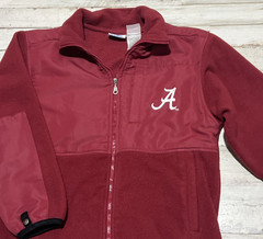 Alabama Crimson Tide Jacket Zip Up Fleece Kids Youth 10-12 Medium Pockets NCAA
