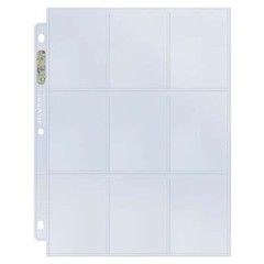 Ultra PRO 9 Pocket Silver Series Protector Pocket Pages Sleeves 100 Count