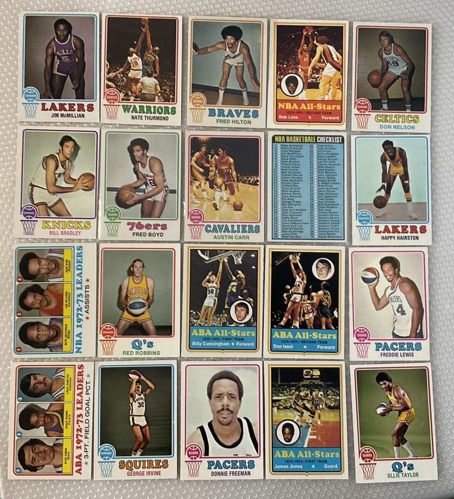 1973-74 Topps Basketball Lot of 20 EX+ to NM Minor Stars no creases some OC-NICE