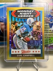EARL CAMPBELL 2021 PANINI CLASSICS #MNH-8 MONDAY MIGHT HEROES GOLD 13/75 OILERS