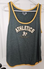 Oakland Athletics New Era Tank Top Ladies/Child Size 2XL Green Sleeves Tank