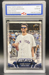 Victor Wembanyama First pitch 2024 Topps #FP-1 PCG Gem Mint 10 New York Yankees