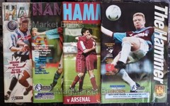 Football Programmes x 4 · West Ham United · The Hammers · Various Years