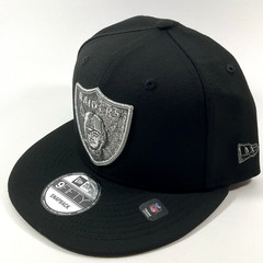 New Era Las Vegas Raiders Exclusive NFL Black Metallic 9FIFTY Snapback Hat Cap
