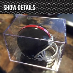 For BALLQUBE Mini Football Helmet Display Case – 7 Inch Display Holder