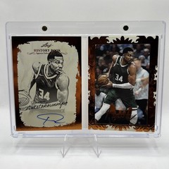 2025 Leaf History Book Art Book Bronze #AB-GA1 Giannis Antetokounmpo Auto /25